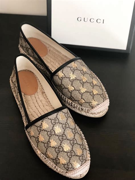 gucci bee espadrille|gucci espadrilles women us.